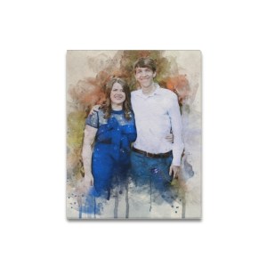 0025 - Personalized Watercolor Canvas 16x20